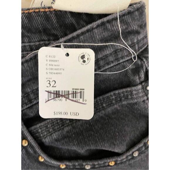 Free People Cooper Studded Low-Rise Boyfriend Jeans Size 32 - Picture 8 of 8